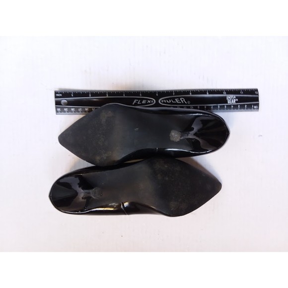 Charlotte Russo Black Women's Size 7 Black Patent Faux Leather Pumps 4" Heels - Picture 3 of 5